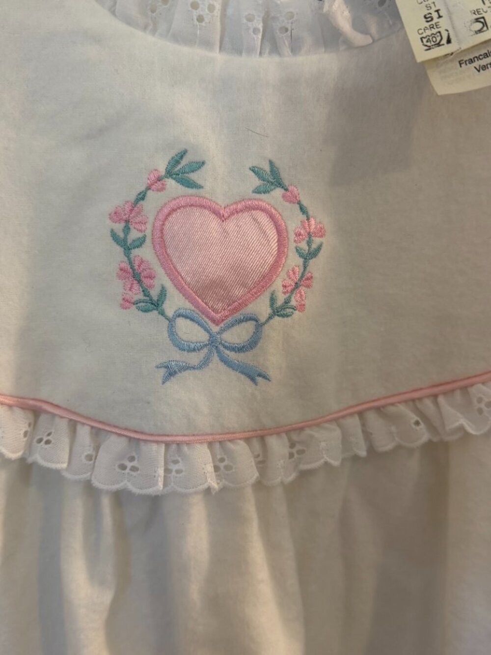 NWT Lanz of Salzburg White Cotton Nightgown Medium Cottagecore Prairie Lace - Picture 7 of 14